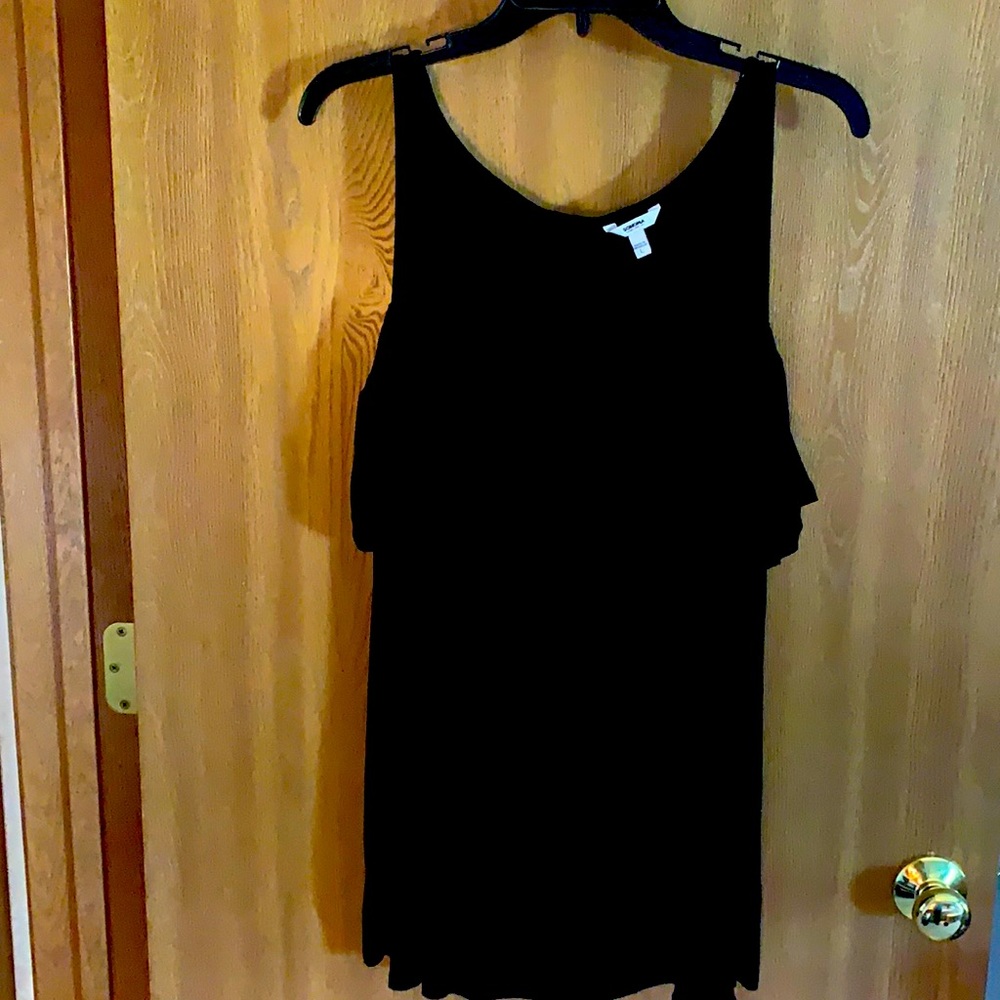 Sonoma dress top cut out shoulders black, size L - Picture 1 of 7